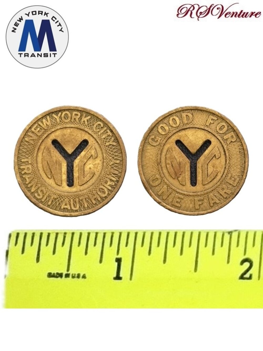 Vintage 1953-1970 NYC Transit Authority Subway Token